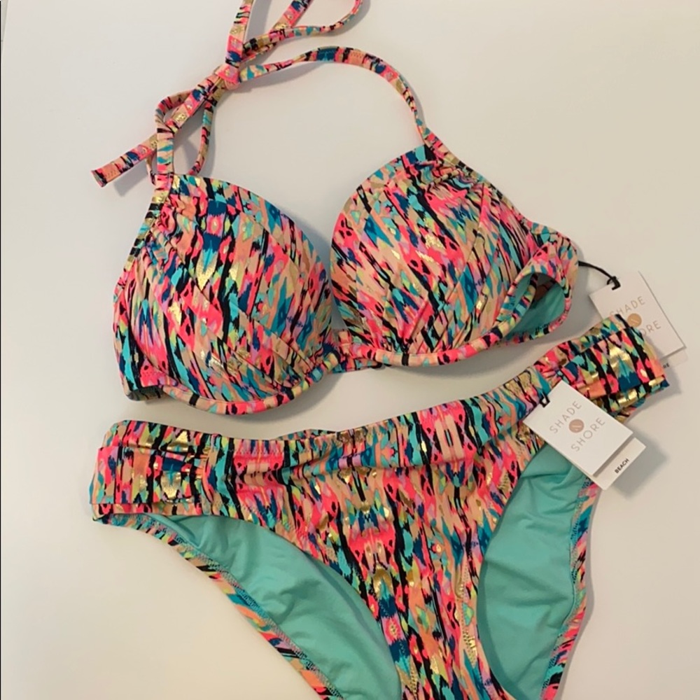 Shade & Shore multi print bikini